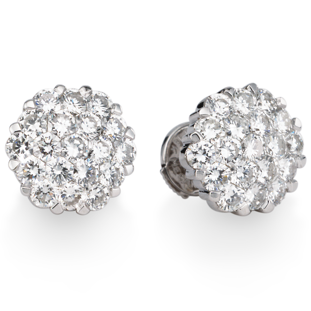 Diamond Cluster Earrings