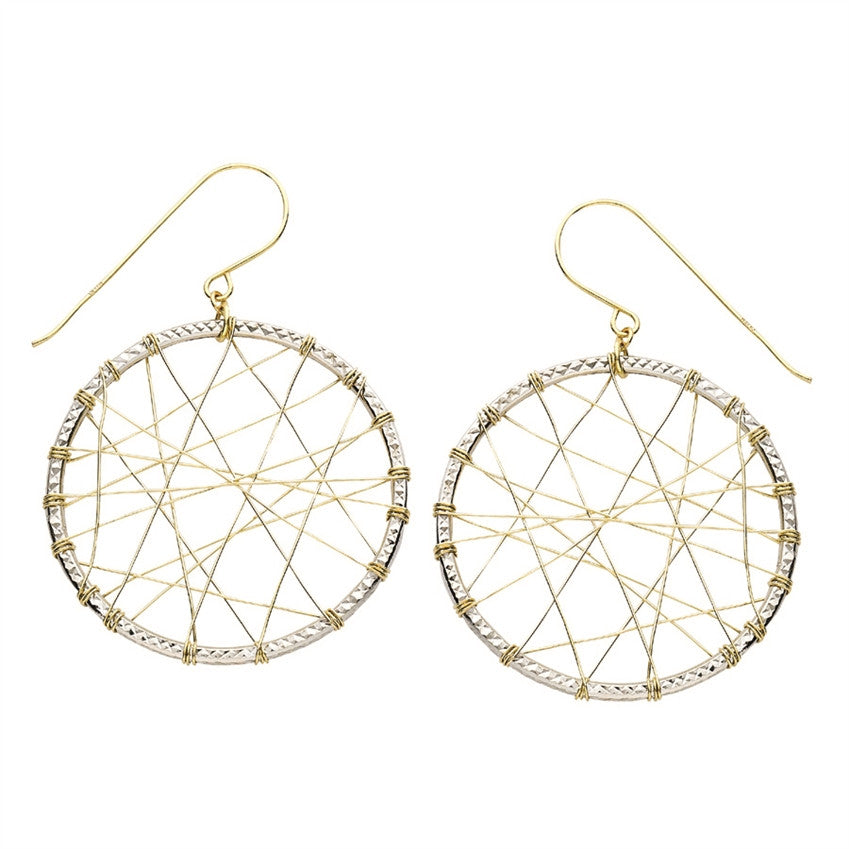 Gold Dream Catcher Earrings