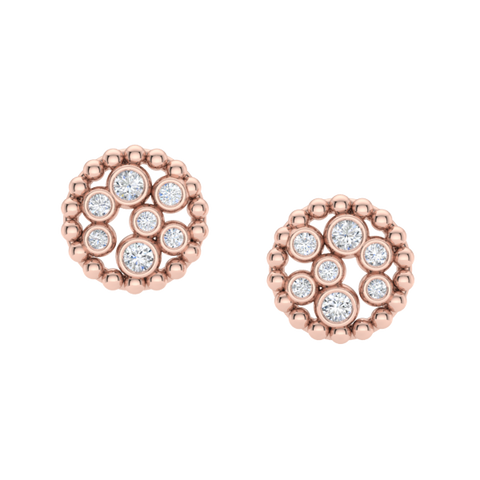 Champagne Diamond Bubble Earrings