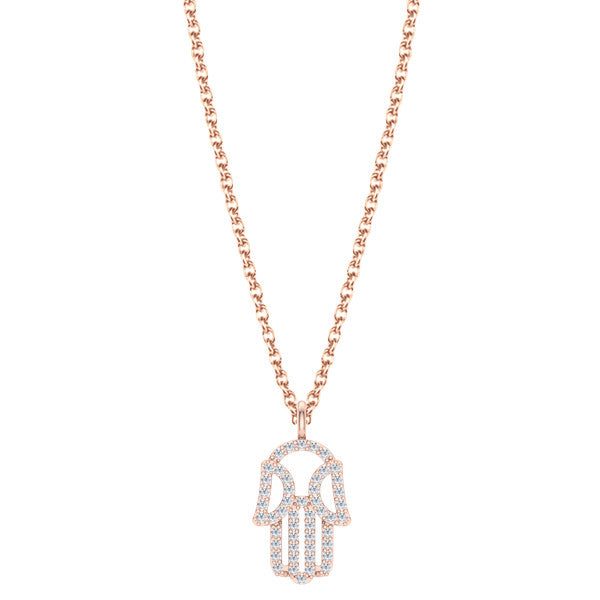 Diamond Hamsa Necklace