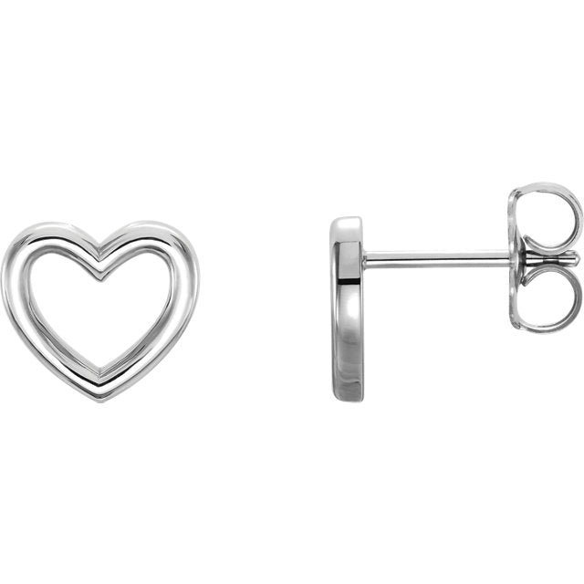 Silver Heart Earrings