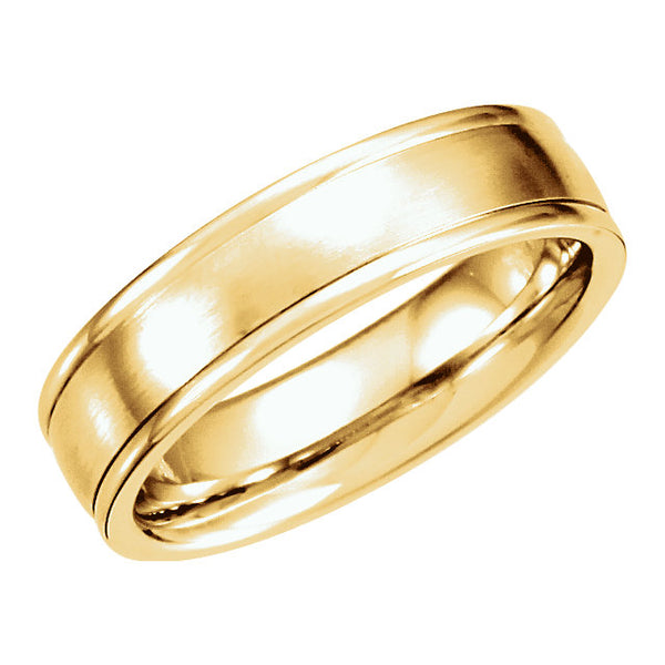 Carved Satin Wedding Band