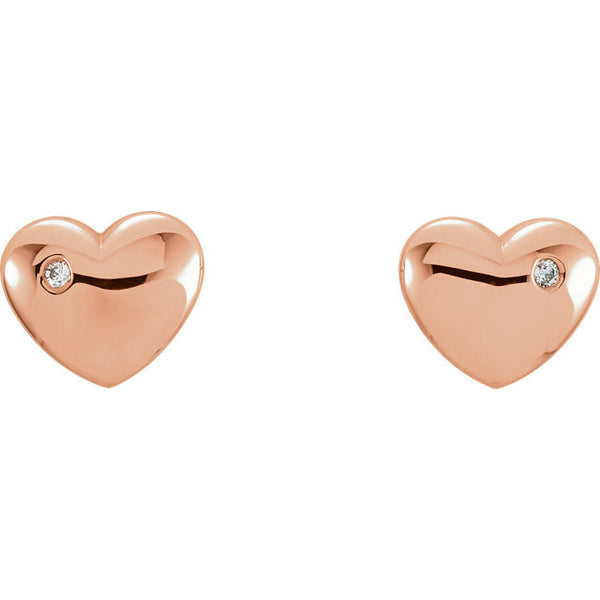 Diamond Heart Earrings