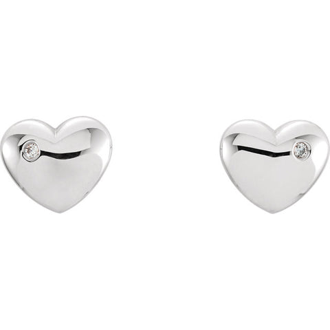 Diamond Heart Earrings