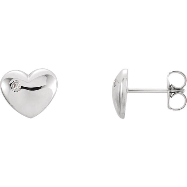 Diamond Heart Earrings