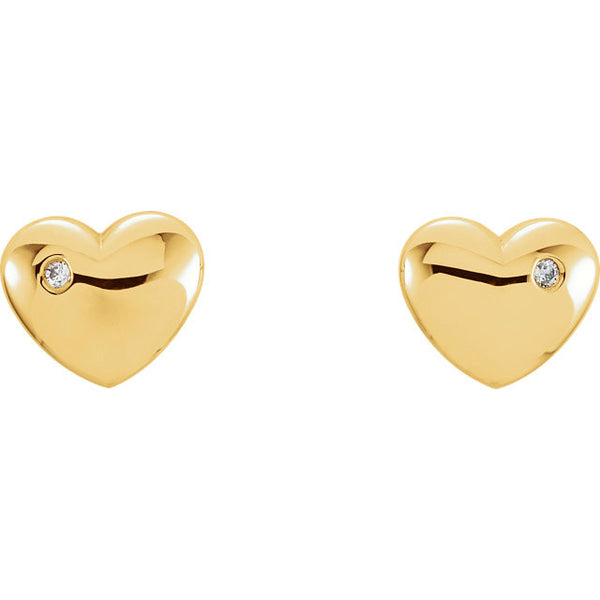 Diamond Heart Earrings