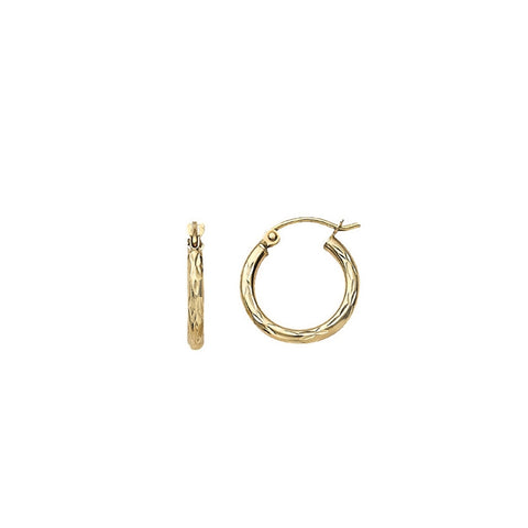 Textured Gold Hoop Earrings