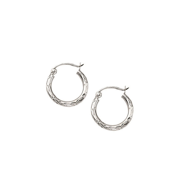 Textured Gold Hoop Earrings