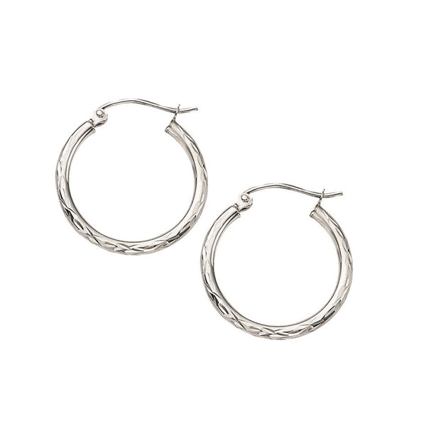 Textured Gold Hoop Earrings