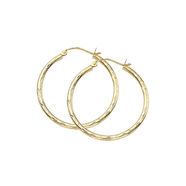 Textured Gold Hoop Earrings