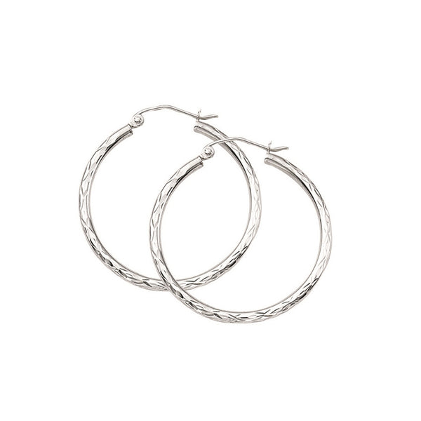 Textured Gold Hoop Earrings