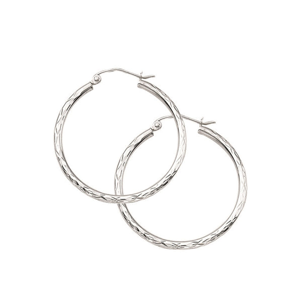 Textured Gold Hoop Earrings