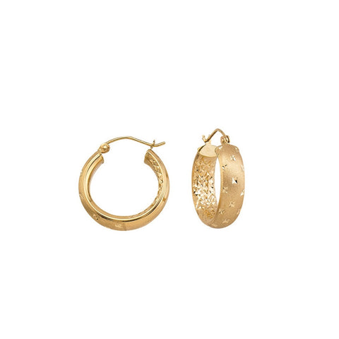 Gold Twinkle Hoop Earrings