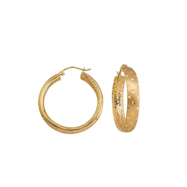 Gold Twinkle Hoop Earrings