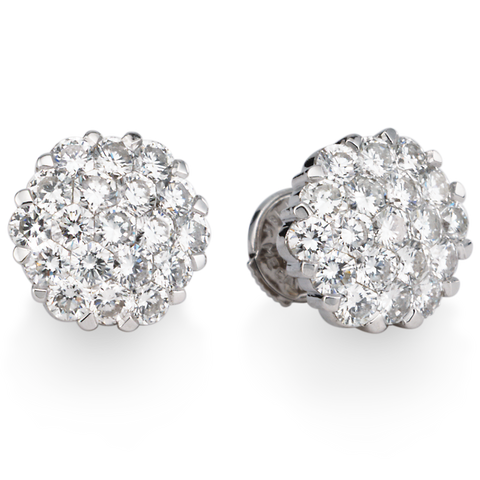 Diamond Cluster Earrings