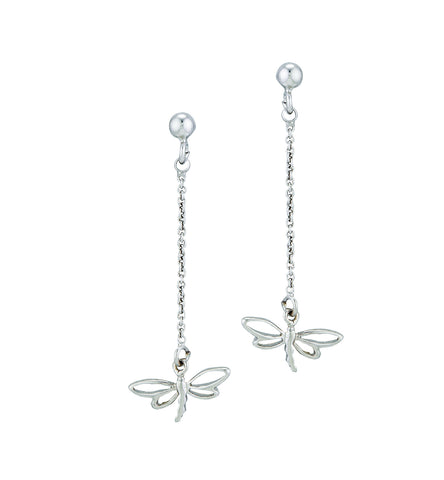 Silver Dragonfly Earrings