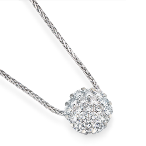 Diamond Cluster Necklace