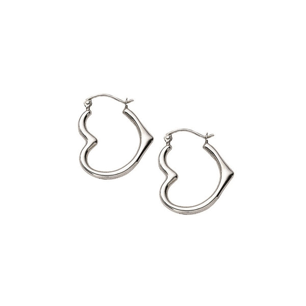 Gold Heart Hoop Earrings