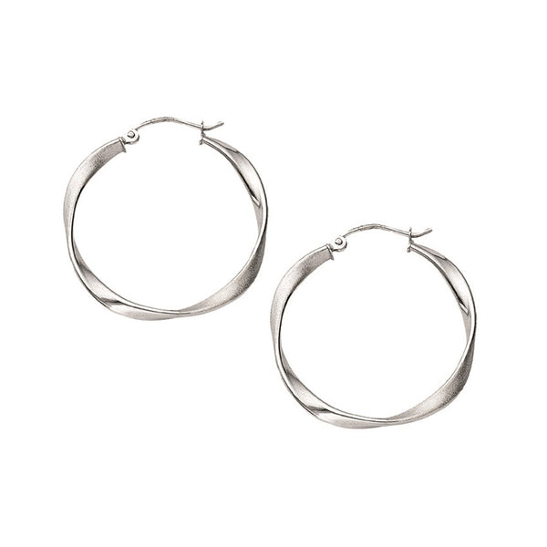 Gold Satin Hoop Earrings