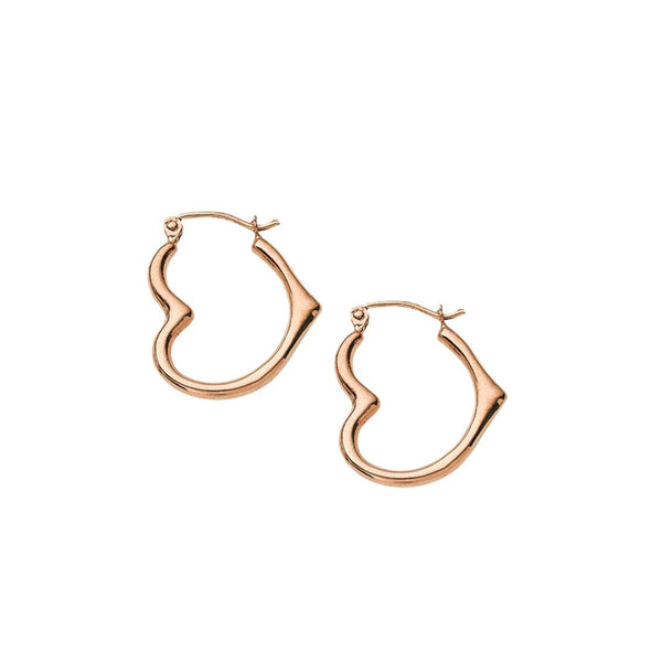 Gold Heart Hoop Earrings