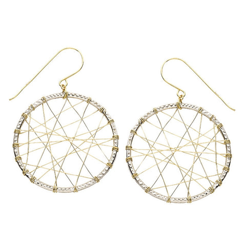 Gold Dream Catcher Earrings