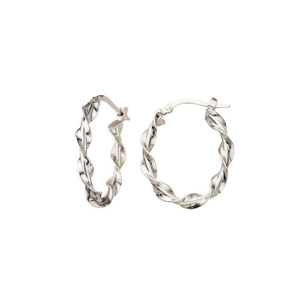 Ribbon Hoop Earrings