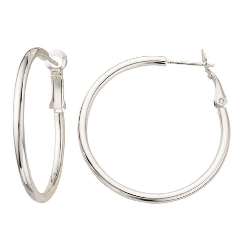 Classic Silver Hoop Earrings