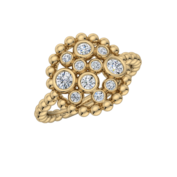Champagne Diamond Bubble Ring