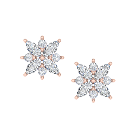 Flower Bomb Diamond Earrings