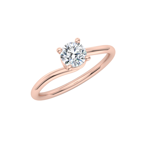 Spiral Solitaire Engagement Ring