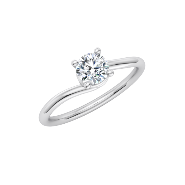Spiral Solitaire Engagement Ring