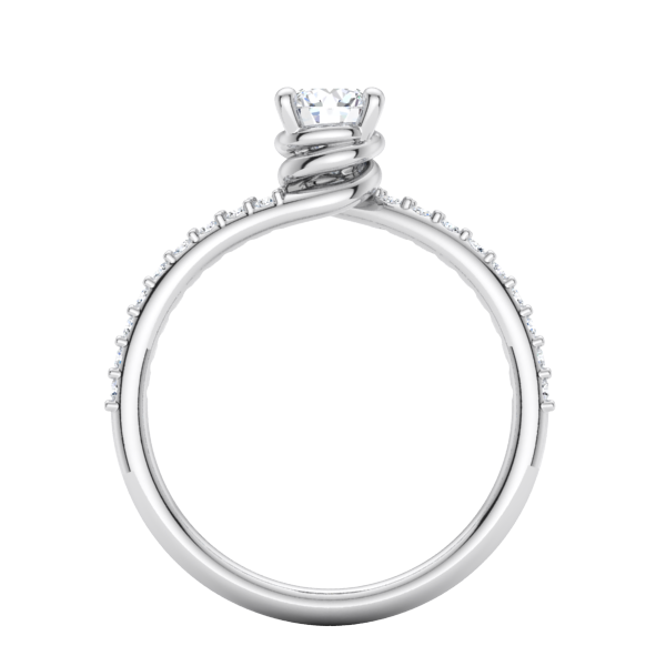 Pave Spiral Engagement Ring