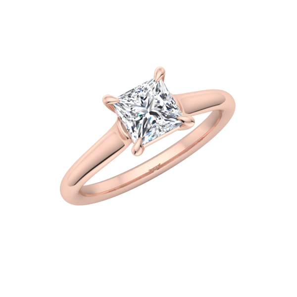 Classic Princess Solitaire Engagement Ring
