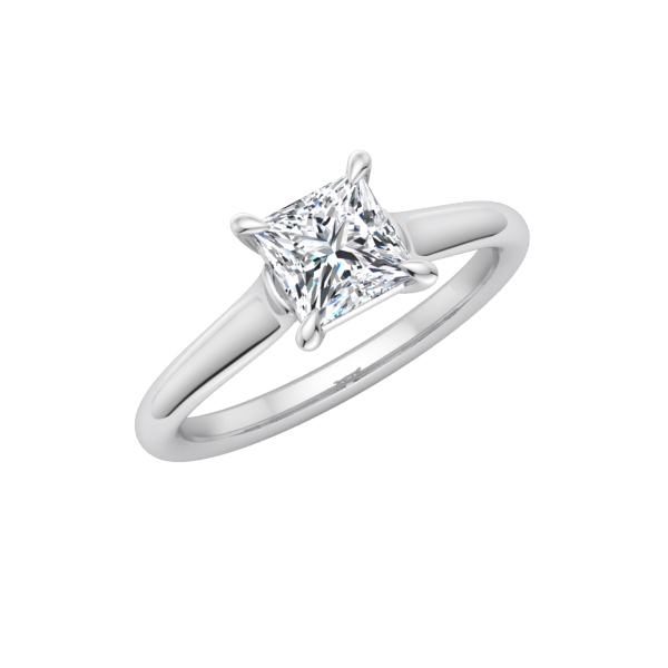 Classic Princess Solitaire Engagement Ring