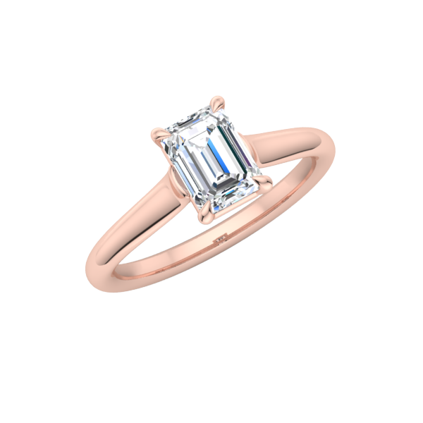 Classic Emerald Solitaire Engagement Ring