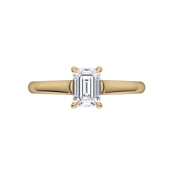 Classic Emerald Solitaire Engagement Ring