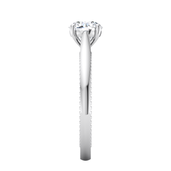 Beaded Solitaire Engagement Ring