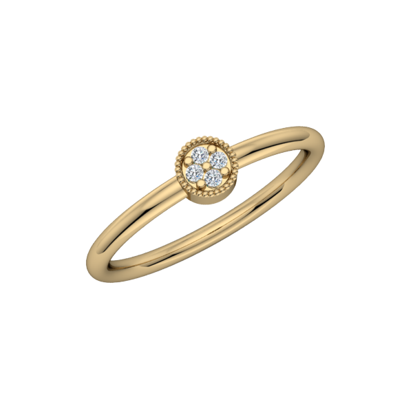 Beaded Circle Stack Ring