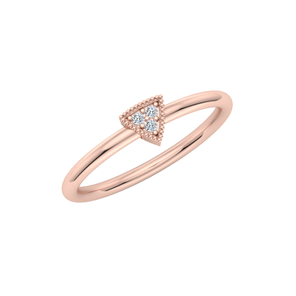 Beaded Triangle Stack Ring