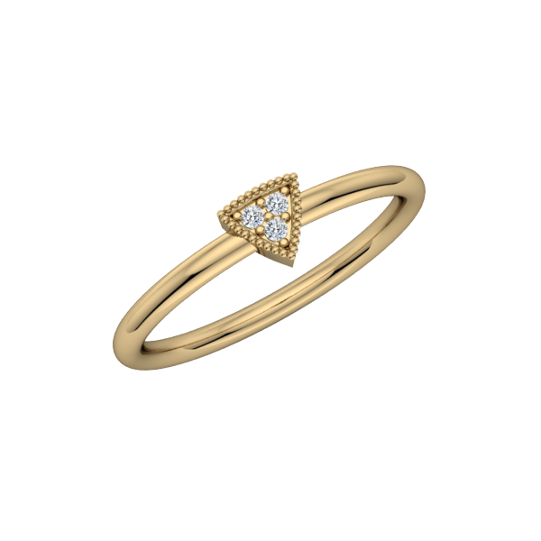 Beaded Triangle Stack Ring