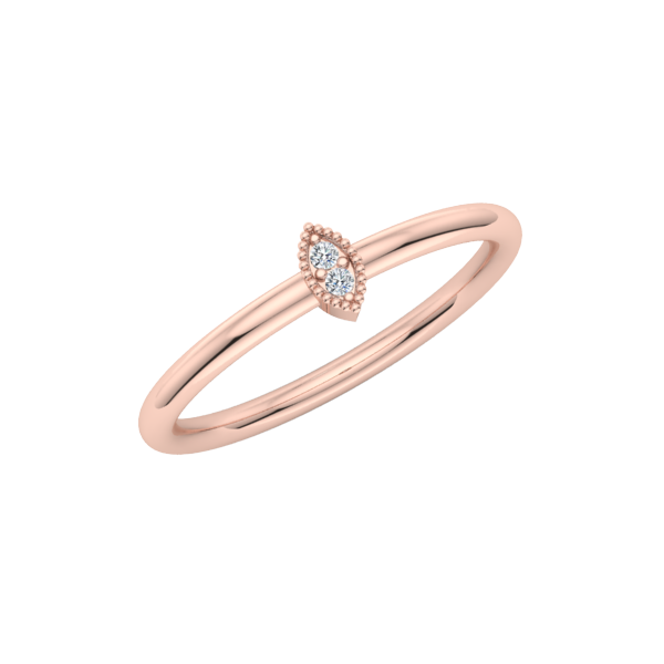 Beaded Marquise Stack Ring