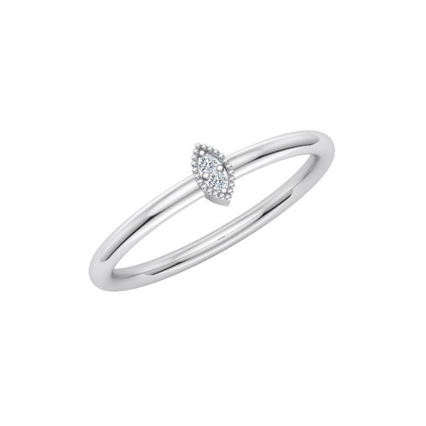 Beaded Marquise Stack Ring