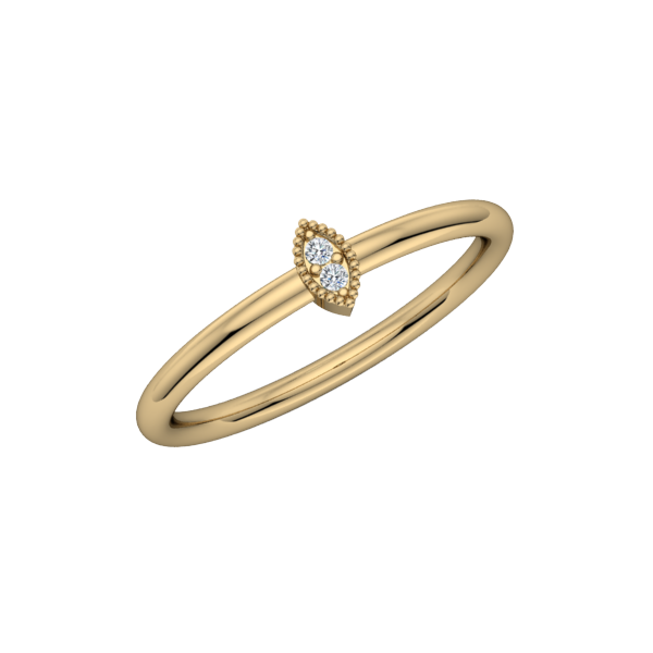Beaded Marquise Stack Ring