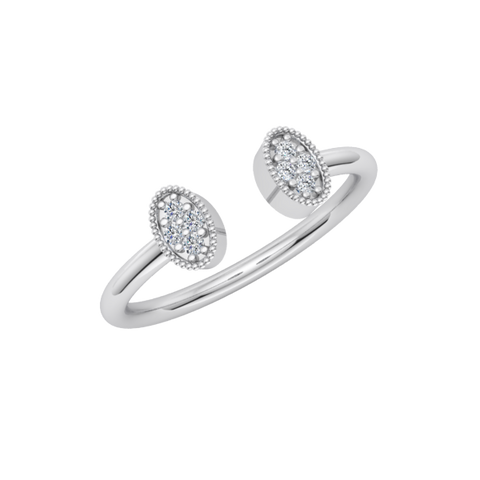 Open Beaded Oval Stack Ring