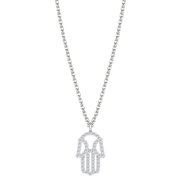 Diamond Hamsa Necklace