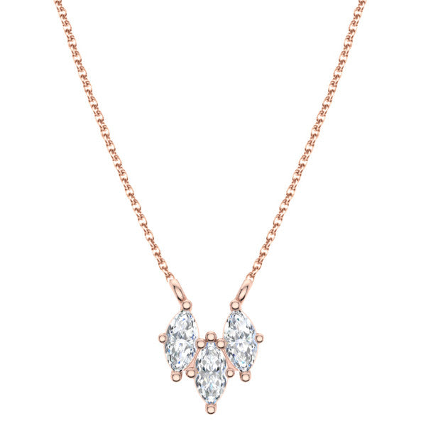 Trio Marquise Diamond Necklace