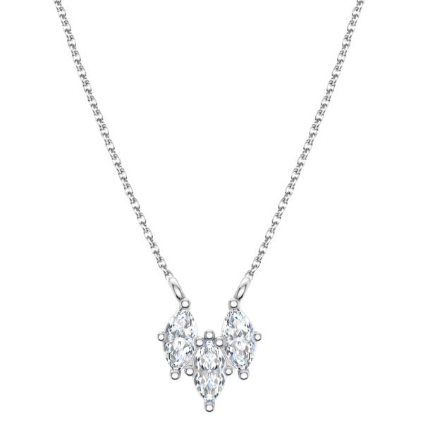 Trio Marquise Diamond Necklace