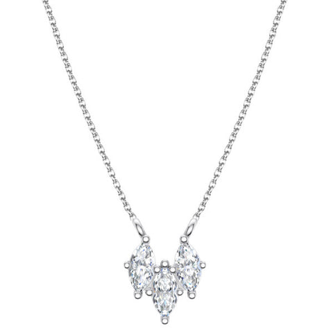 Trio Marquise Diamond Necklace