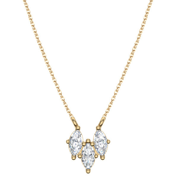 Trio Marquise Diamond Necklace