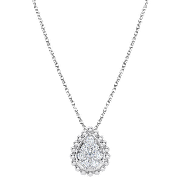 Beaded Pear Cluster Necklace